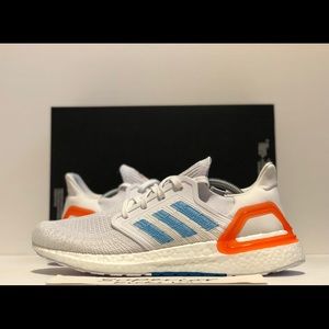 Mens Orange And Blue Adidas Shoes 